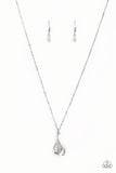 Tell Me A Love Story - White Necklace - Paparazzi Accessories Necklace Bedazzle Me Pretty Mobile Fashion Boutique