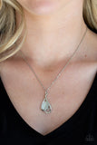 Tell Me A Love Story - White Necklace - Paparazzi Accessories Necklace Bedazzle Me Pretty Mobile Fashion Boutique