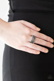Tell Me How You Really FRILL - Silver Ring - Paparazzi Accessories Ring Bedazzle Me Pretty Mobile Fashion Boutique
