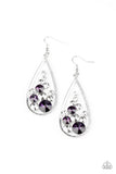Tempest Twinkle - Purple Earrings - Paparazzi Accessories Earrings Bedazzle Me Pretty Mobile Fashion Boutique