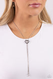 Tempting Tassel - Black Necklace - Paparazzi Accessories Necklace Bedazzle Me Pretty Mobile Fashion Boutique