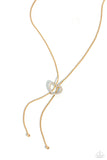 Tempting Tassel - Gold Necklace - Paparazzi Accessories Necklace Bedazzle Me Pretty Mobile Fashion Boutique