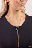 Tempting Tassel - Gold Necklace - Paparazzi Accessories Necklace Bedazzle Me Pretty Mobile Fashion Boutique