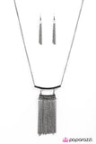 Tempting Temptress - Black Necklace - Paparazzi Accessories Necklace Bedazzle Me Pretty Mobile Fashion Boutique