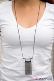 Tempting Temptress - Black Necklace - Paparazzi Accessories Necklace Bedazzle Me Pretty Mobile Fashion Boutique