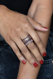 Tenacious Texture - Copper Ring - Paparazzi Accessories Ring Bedazzle Me Pretty Mobile Fashion Boutique