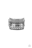 Tenacious Texture - Silver Ring - Paparazzi Accessories Ring Bedazzle Me Pretty Mobile Fashion Boutique
