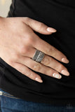 Tenacious Texture - Silver Ring - Paparazzi Accessories Ring Bedazzle Me Pretty Mobile Fashion Boutique
