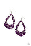 Tenacious Treasure - Purple Earrings - Paparazzi Accessories Earrings Bedazzle Me Pretty Mobile Fashion Boutique