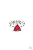 Tenacious Twinkle - Red Ring - Paparazzi Accessories Ring Bedazzle Me Pretty Mobile Fashion Boutique