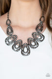 Terra Couture - Black Necklace - Paparazzi Accessories Necklace Bedazzle Me Pretty Mobile Fashion Boutique