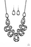 Terra Couture - Black Necklace - Paparazzi Accessories Necklace Bedazzle Me Pretty Mobile Fashion Boutique