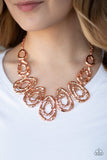 Terra Couture - Copper Necklace - Paparazzi Accessories Necklace Bedazzle Me Pretty Mobile Fashion Boutique