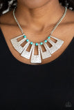 Terra Takeover - Blue Necklace - Paparazzi Accessories Necklace Bedazzle Me Pretty Mobile Fashion Boutique