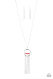 Terra Tassel - Red Necklace - Paparazzi Accessories Necklace Bedazzle Me Pretty Mobile Fashion Boutique