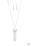 Terra Tassel - Silver Necklace - Paparazzi Accessories Necklace Bedazzle Me Pretty Mobile Fashion Boutique
