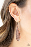 Terra Tears - Copper Earrings - Paparazzi Accessories Earrings Bedazzle Me Pretty Mobile Fashion Boutique