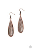 Terra Tears - Copper Earrings - Paparazzi Accessories Earrings Bedazzle Me Pretty Mobile Fashion Boutique
