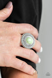 Terra Terrain - Green Ring - Paparazzi Accessories Ring Bedazzle Me Pretty Mobile Fashion Boutique