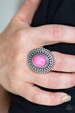Terra Terrain - Pink Ring - Paparazzi Accessories Ring Bedazzle Me Pretty Mobile Fashion Boutique