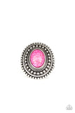 Terra Terrain - Pink Ring - Paparazzi Accessories Ring Bedazzle Me Pretty Mobile Fashion Boutique