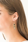 Terra Territory - Brass Earrings - Paparazzi Accessories Earrings Bedazzle Me Pretty Mobile Fashion Boutique