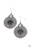 Terra Throwdown - Black Earrings - Paparazzi Accessories Earrings Bedazzle Me Pretty Mobile Fashion Boutique
