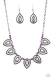 Terra Trailblazer - Purple Necklace - Paparazzi Accessories Necklace Bedazzle Me Pretty Mobile Fashion Boutique