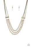 Terra Trails - White Necklace - Paparazzi Accessories Necklace Bedazzle Me Pretty Mobile Fashion Boutique