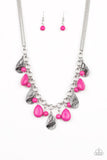 Terra Tranquility - Pink Necklace - Paparazzi Accessories Necklace Bedazzle Me Pretty Mobile Fashion Boutique