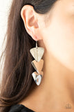 Terra Trek - Silver Earrings - Paparazzi Accessories Earrings Bedazzle Me Pretty Mobile Fashion Boutique