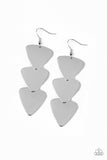 Terra Trek - Silver Earrings - Paparazzi Accessories Earrings Bedazzle Me Pretty Mobile Fashion Boutique