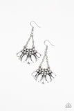 Terra Tribe - White Earrings - Paparazzi Accessories Earrings Bedazzle Me Pretty Mobile Fashion Boutique