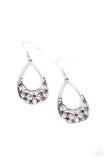 Terrace Trinket - Purple Earrings - Paparazzi Accessories Earrings Bedazzle Me Pretty Mobile Fashion Boutique