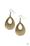 Terraform Twinkle - Green Earrings - Paparazzi Accessories Earrings Bedazzle Me Pretty Mobile Fashion Boutique