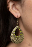 Terraform Twinkle - Green Earrings - Paparazzi Accessories Earrings Bedazzle Me Pretty Mobile Fashion Boutique