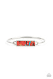 Terrazzo Tarot - Red Bracelet - Paparazzi Accessories Bracelet Bedazzle Me Pretty Mobile Fashion Boutique