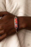 Terrazzo Tarot - Red Bracelet - Paparazzi Accessories Bracelet Bedazzle Me Pretty Mobile Fashion Boutique