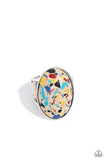 Terrazzo Tease - Multi Ring - Paparazzi Accessories Ring Bedazzle Me Pretty Mobile Fashion Boutique