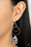 Terrazzo Tempo - Black Earrings - Paparazzi Accessories Earrings Bedazzle Me Pretty Mobile Fashion Boutique