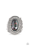 Terrazzo Trendsetter - Black Ring - Paparazzi Accessories Ring Bedazzle Me Pretty Mobile Fashion Boutique