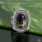 Terrazzo Trendsetter - Green Ring - Paparazzi Accessories Ring Bedazzle Me Pretty Mobile Fashion Boutique