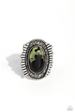 Terrazzo Trendsetter - Green Ring - Paparazzi Accessories Ring Bedazzle Me Pretty Mobile Fashion Boutique