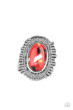 Terrazzo Trendsetter - Red Ring - Paparazzi Accessories Ring Bedazzle Me Pretty Mobile Fashion Boutique