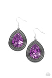 Terrazzo Tundra - Purple Earrings - Paparazzi Accessories Earrings Bedazzle Me Pretty Mobile Fashion Boutique