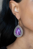 Terrazzo Tundra - Purple Earrings - Paparazzi Accessories Earrings Bedazzle Me Pretty Mobile Fashion Boutique