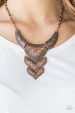 Texas Temptress - Copper Necklace - Paparazzi Accessories Necklace Bedazzle Me Pretty Mobile Fashion Boutique