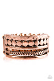 Textile Tease - Copper Ring - Paparazzi Accessories Ring Bedazzle Me Pretty Mobile Fashion Boutique