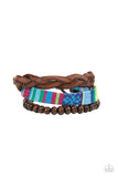 Textile Texting - Blue Bracelet - Paparazzi Accessories Bracelet Bedazzle Me Pretty Mobile Fashion Boutique