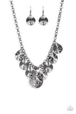 Texture Storm - Black Necklace - Paparazzi Accessories Necklace Bedazzle Me Pretty Mobile Fashion Boutique